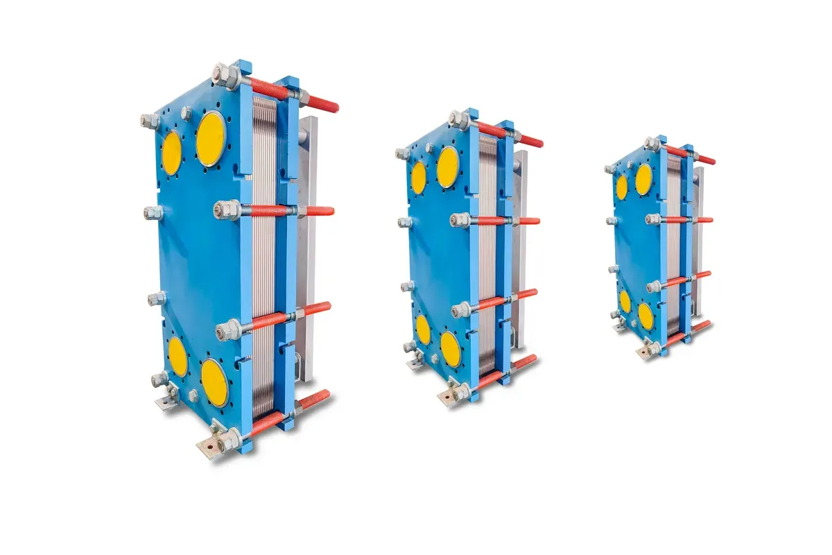 Complete plate heat exchanger unit
